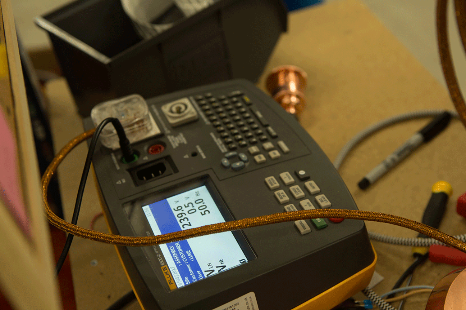 photo of electrical testing machine