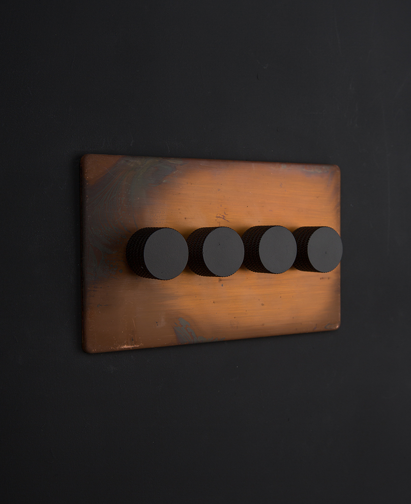 Light switch Dimmer Copper Quad Dimmer Switch