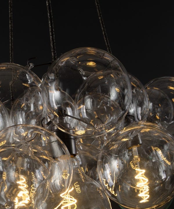 Large Bubble Chandelier Antique Black