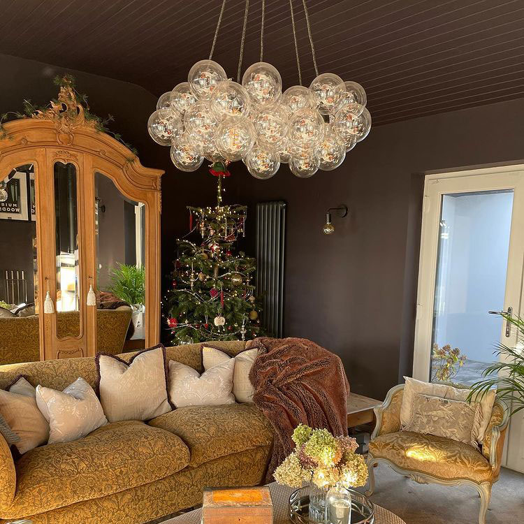 Bubble Glass Chandelier Ceiling Light Statement Pendant Bubble Glass Chandelier Ceiling Light, How To Pack A Large Chandelier Over Table