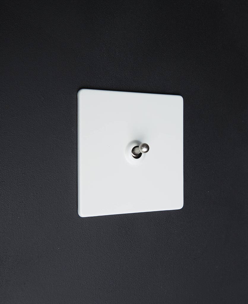 White Single Toggle Light Switch With Black Gold Or Silver White Silver Single Toggle Light Switch