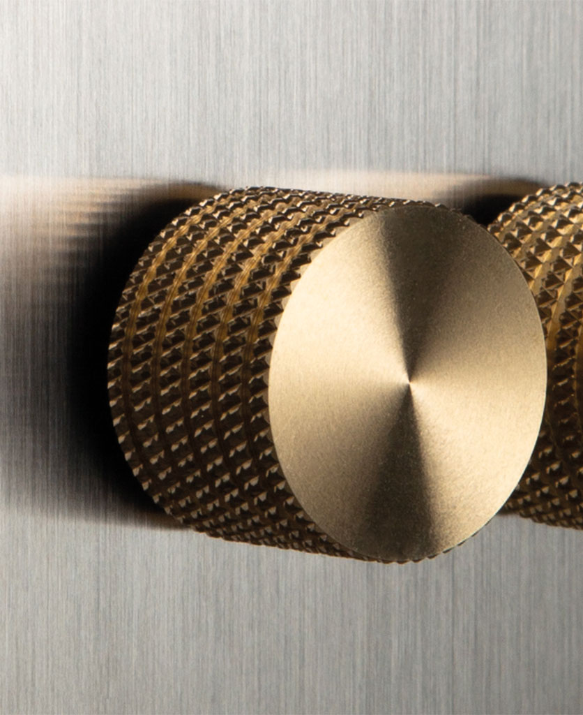 LED Light Dimmer Switch Silver with Black, White, Gold or Silver Knobs