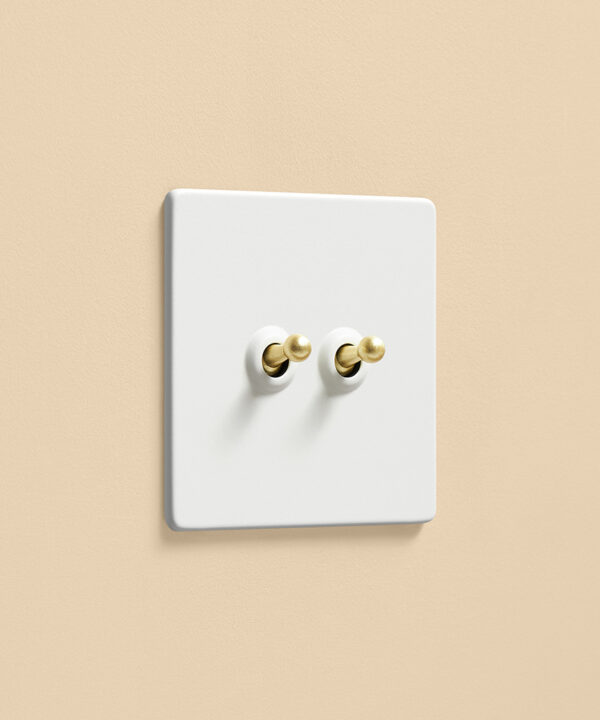 White double toggle switch