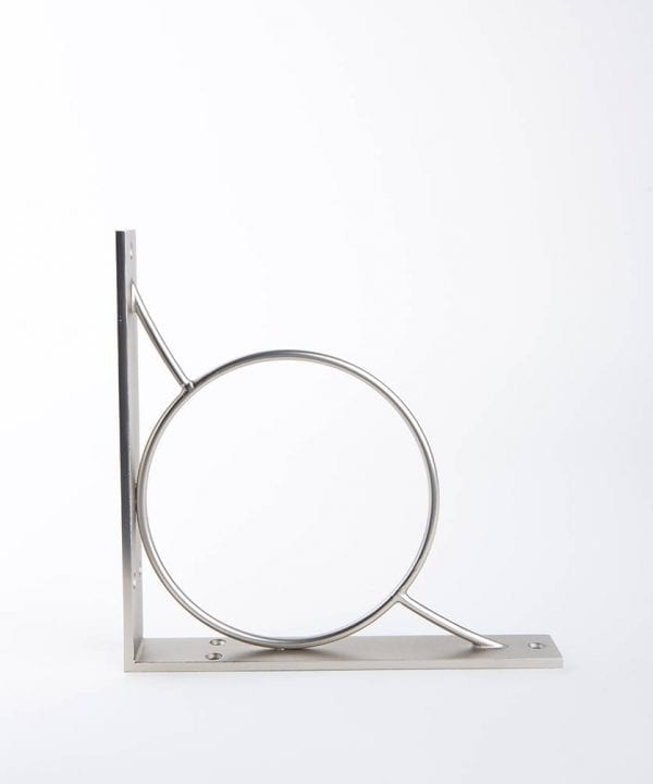 circle shelf bracket silver medium