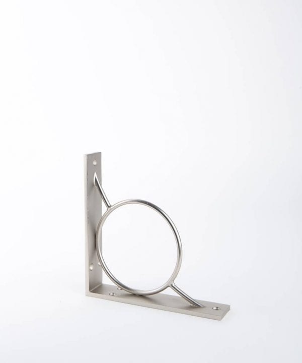 circle silver shelf bracket