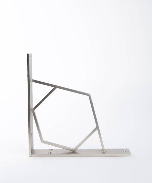 hex shelf bracket silver medium