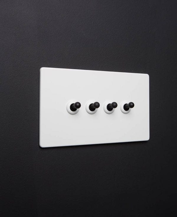 LED Toggle Switch White - With Choice of Toggles