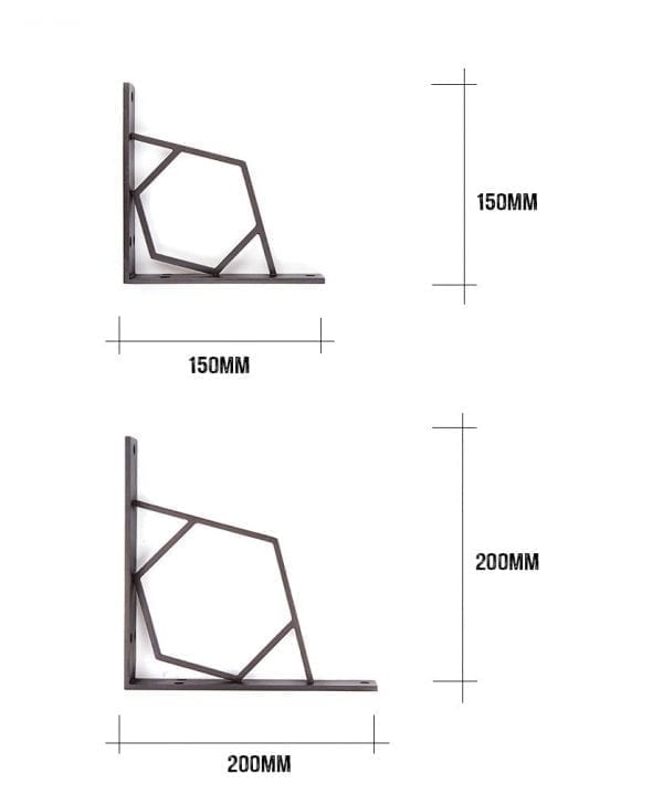 shelf bracket dimensions