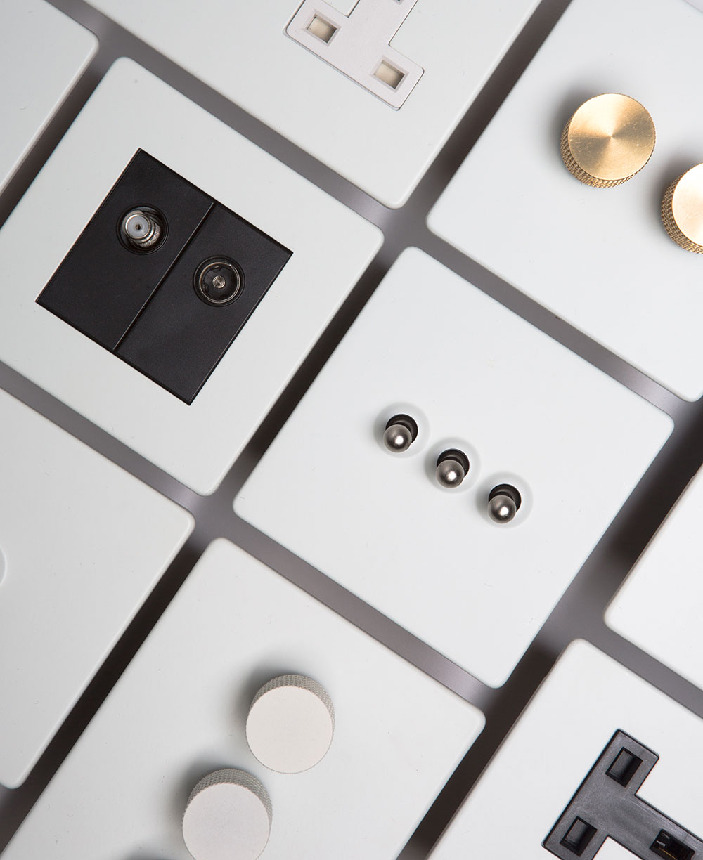 White light switches & sockets