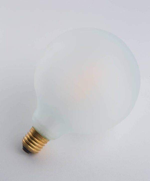 led frosted light bulbs with squirrel cage filament globe squirrel cage filament against white background