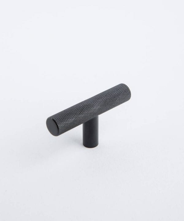knurled t-bar door handle