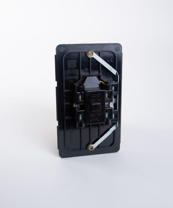 45 amp cooker isolator switch back plate against white background