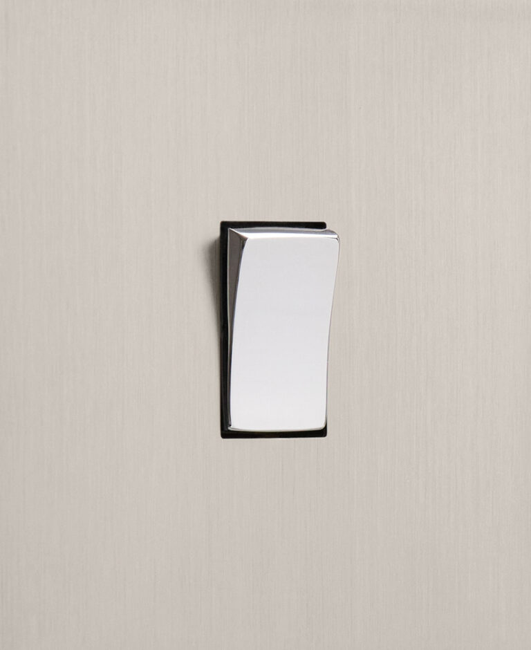 Silver Single Rocker Switch | Brushed Silver Light Switch
