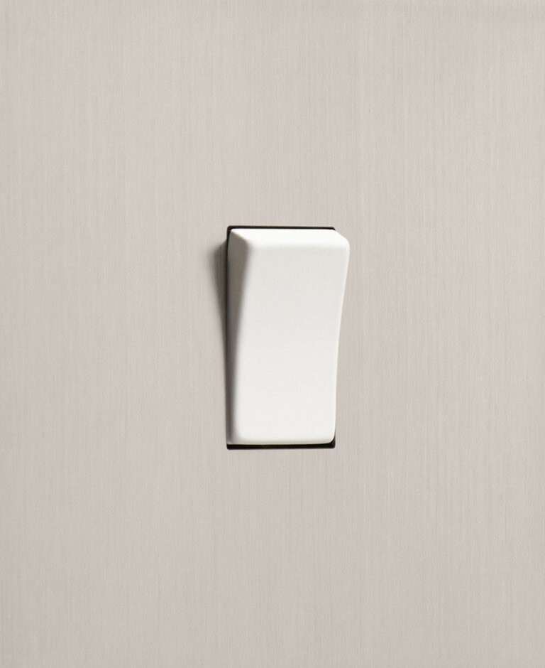 Silver Single Rocker Switch | Brushed Silver Light Switch