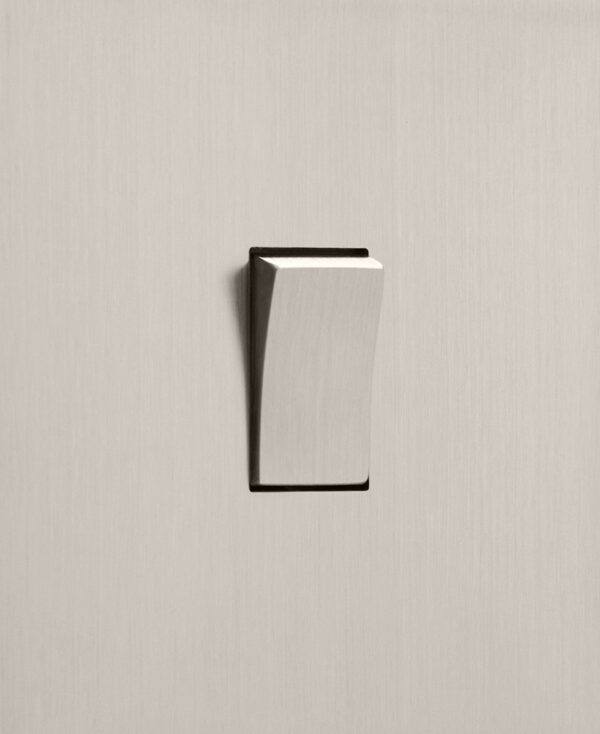Silver Single Rocker Switch | Brushed Silver Light Switch