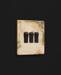 3 Way Rocker Switch - Smoked Gold Triple Switch