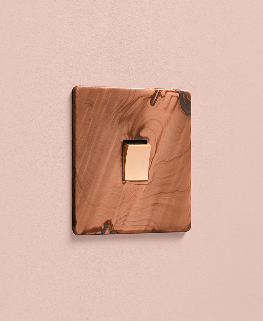 Raw Copper 1 Toggle Copper Switch Plate Rawccop1T