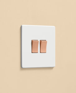 White Double Rocker Switch l Dowsing & Reynolds