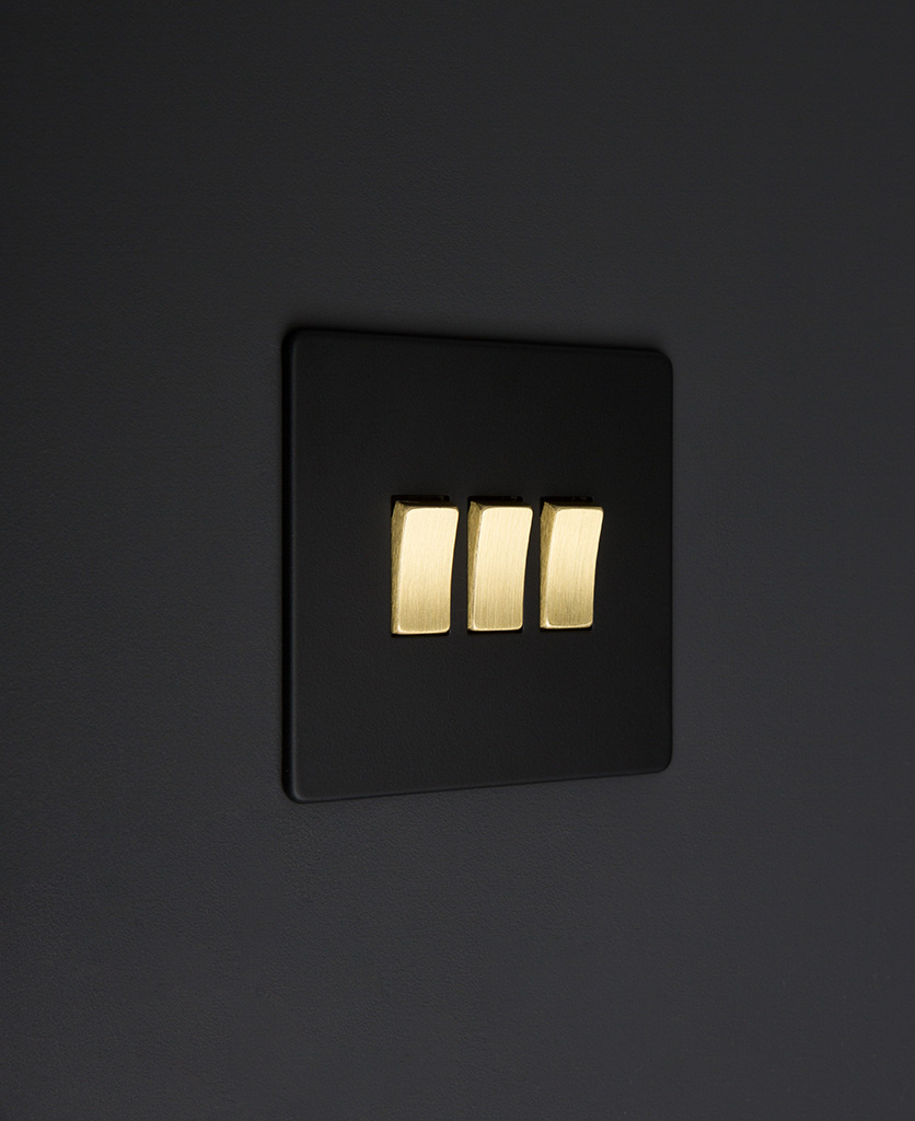 Black Switch - Black Rocker Switch with Coloured Rockers