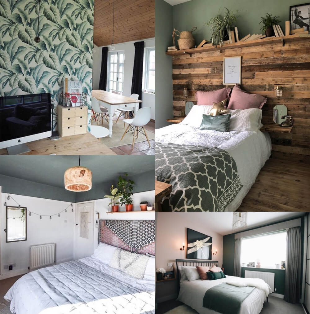 collage of four bedrooms