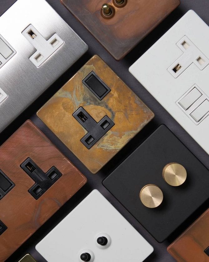 Designer Light Switches, Dimmers & Plug Sockets Industrial Style