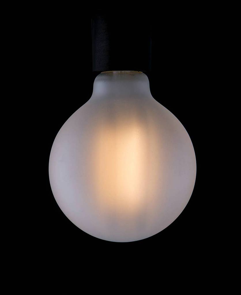 Frosted Light Bulbs - Globe Squirrel Cage Filament LED Bulb