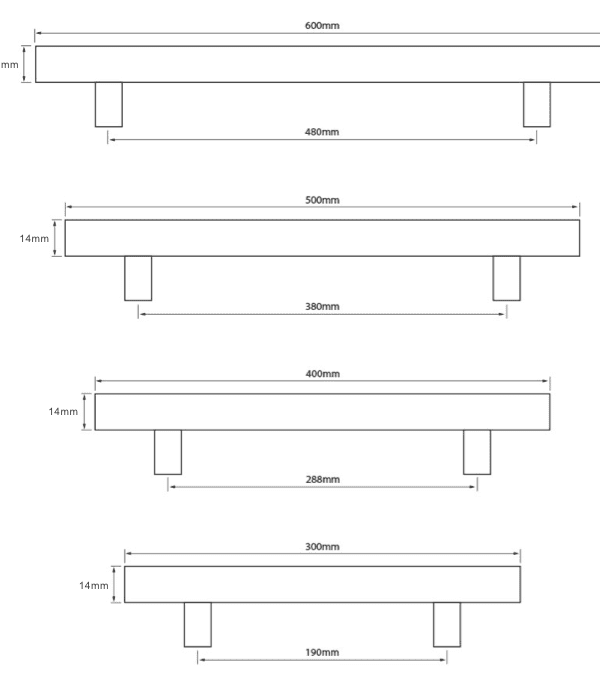Chunky Handle Dimensions Chart