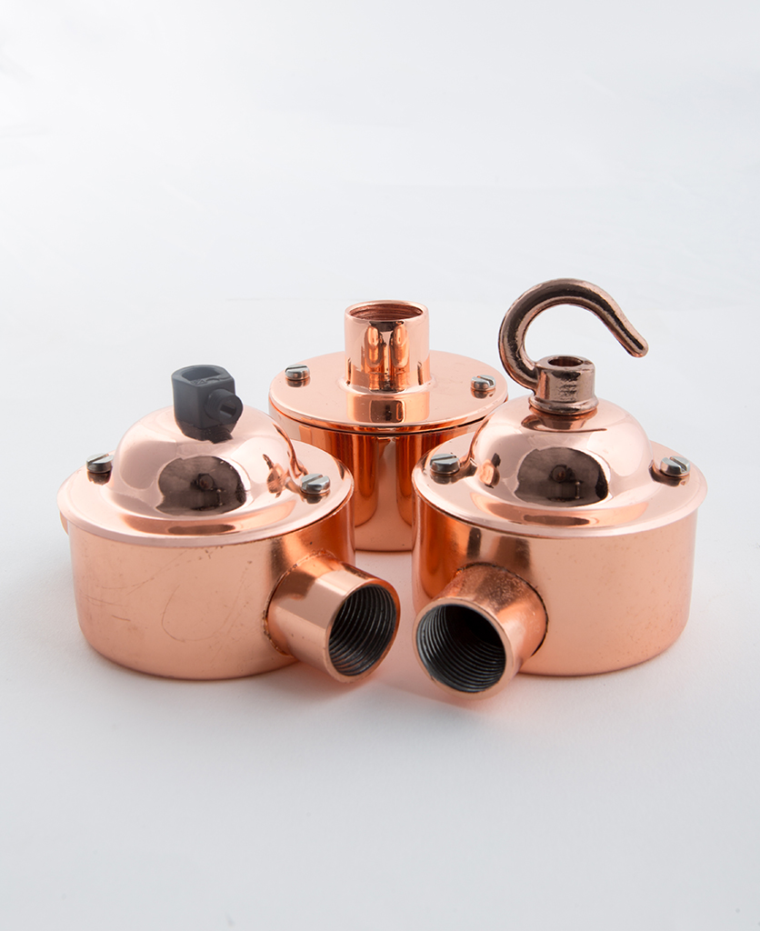 Polished Copper Conduit Rose Metal Conduit Junction Box