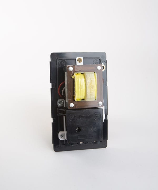 back view of shaver socket back plate against white background