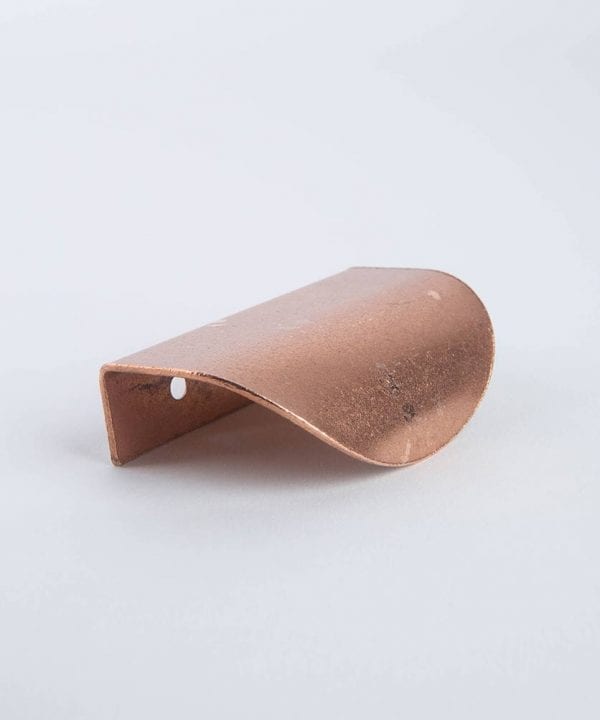 wave kitchen door handle hammered copper