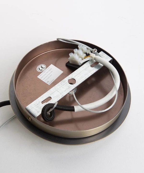 internal view of trikonasana gold ceiling rose on white background