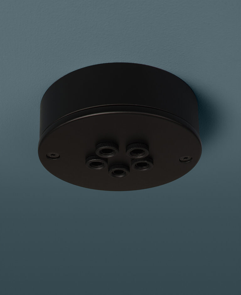 Modern Ceiling Rose Black Multi Point Ceiling Rose