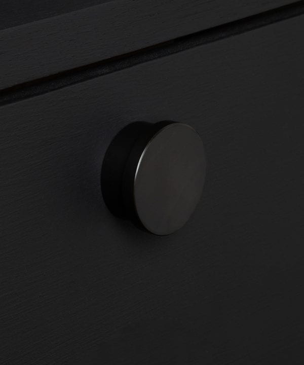 baroque knob black on black drawer