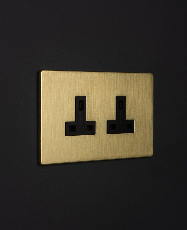 Gold Plug Sockets Double Unswitched Socket With Choice of Insert
