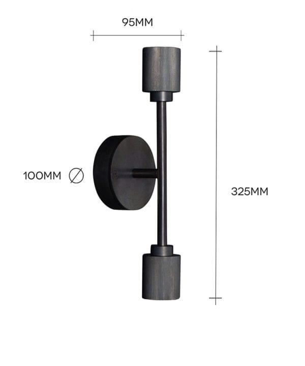 belgravia wall light on white background with dimensions