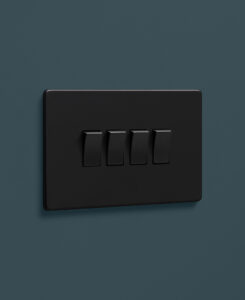 Black Quadruple Rocker Switch l Dowsing & Reynolds