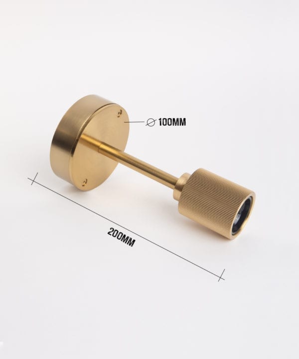 portobello brass ceiling light on a white background with dimensions information