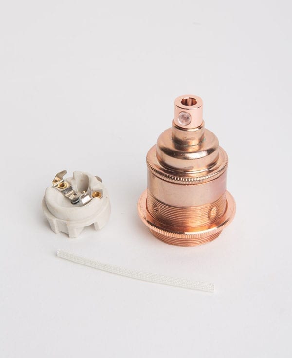 Copper Bulb Holder Threaded E27 Copper Bulb Holder