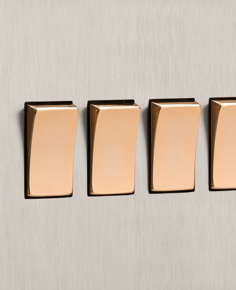 4G Switcher - Silver Quadruple Rocker Light Switch
