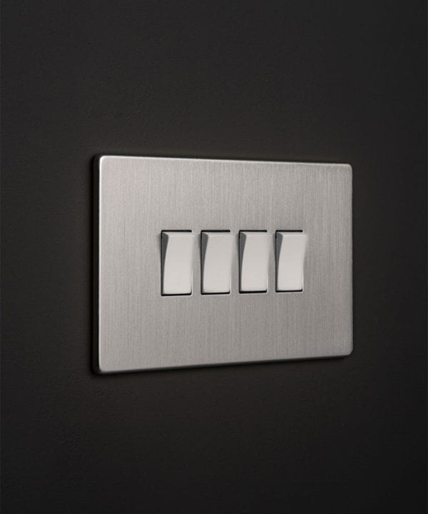 Silver Light Switches & Silver Plug Sockets Dowsing & Reynolds