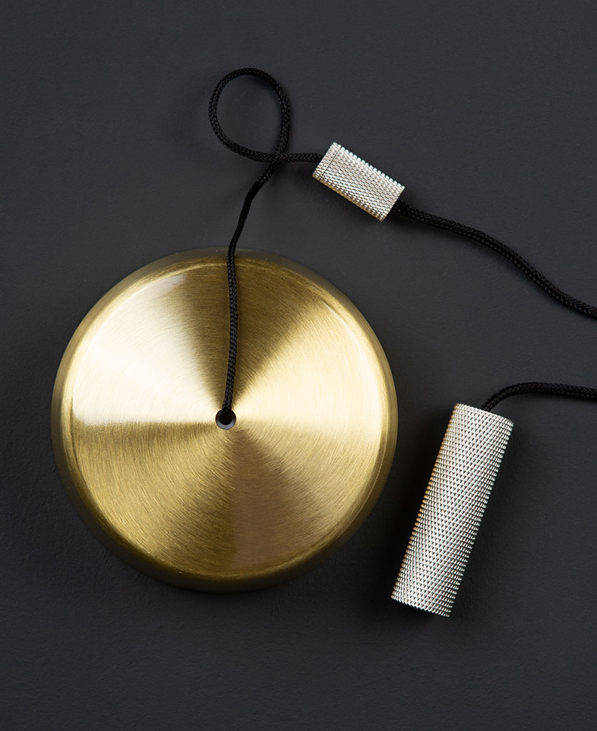 Brushed Brass Gold & Silver Knurled Cylindrical Bathroom Light Pulls Brushed Brass Gold & Silver Knurled Cylindrical Bathroom Light Pulls