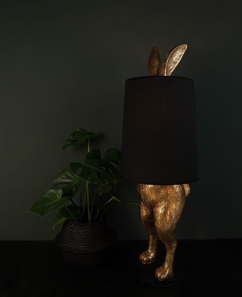 hartley hare floor lamp against black background