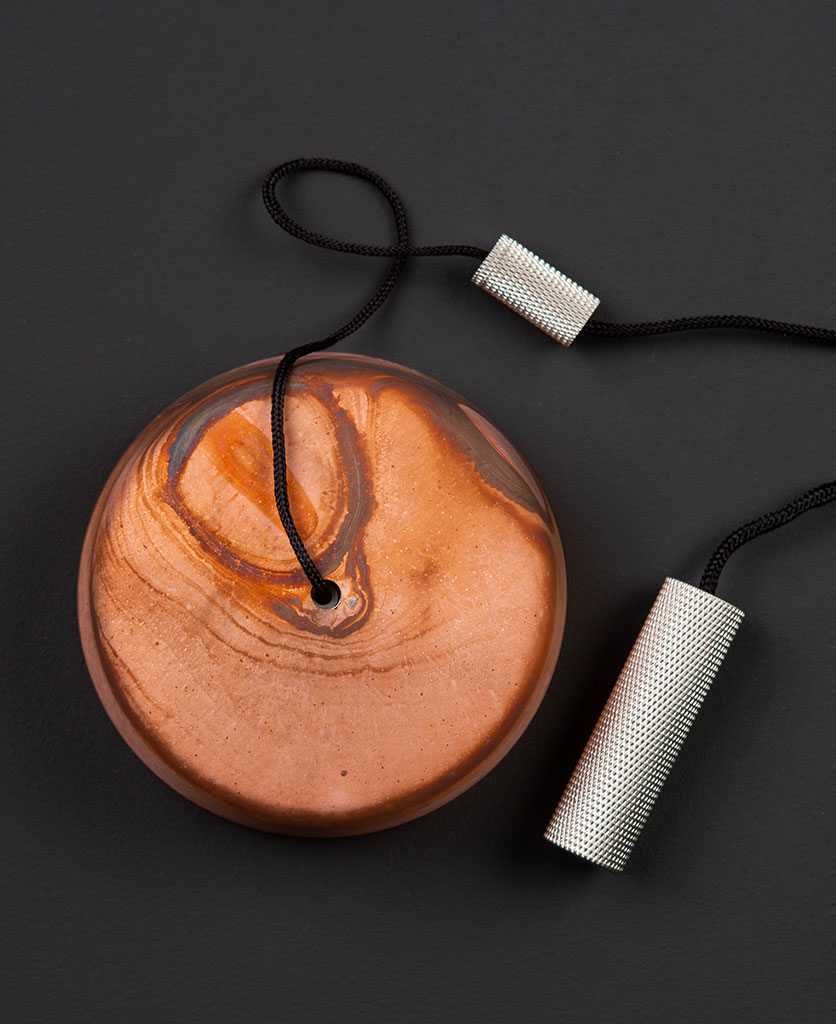 Light Switch Pull Cord Tarnished Copper Light Pull with Brass Weight