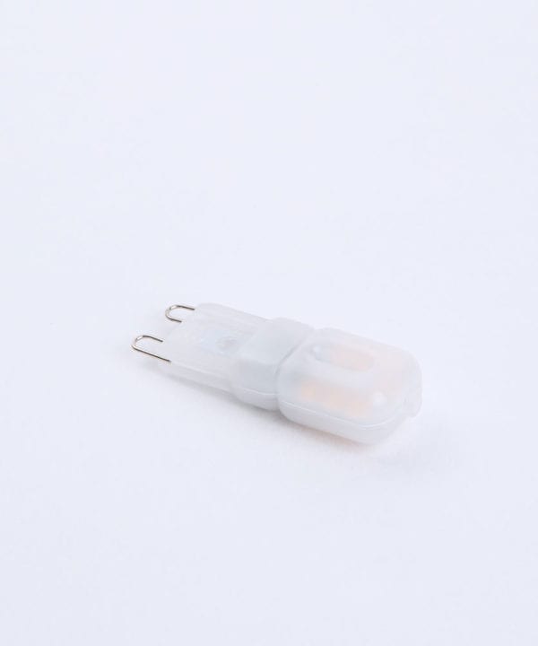 g9 led bulb on white background