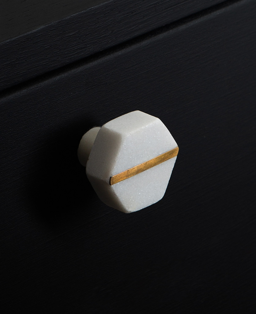 Rapheal White Marble Kitchen Knobs Dowsing & Reynolds