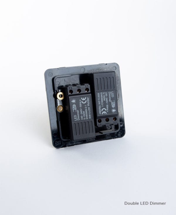 Matt Black Double Dimmer Switch Dowsing & Reynolds