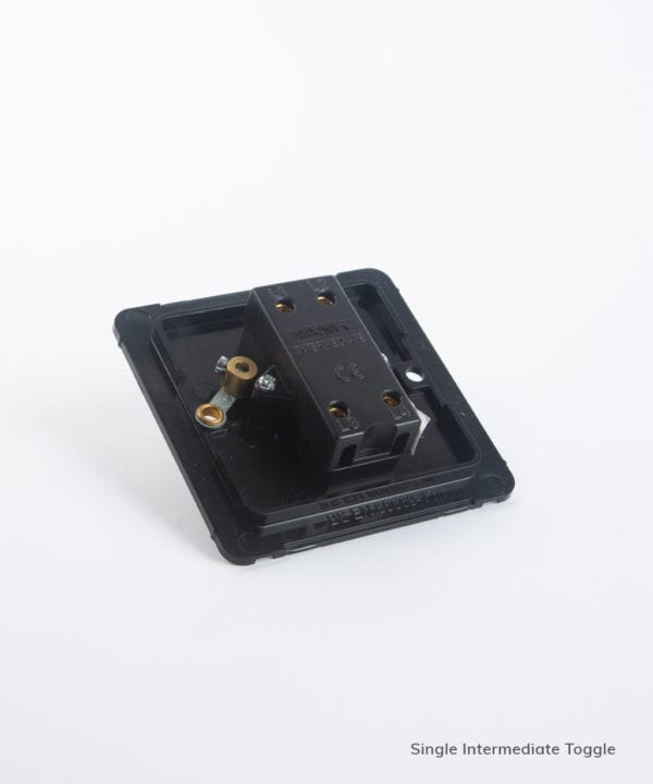 single intermediate toggle switch backplate on white background