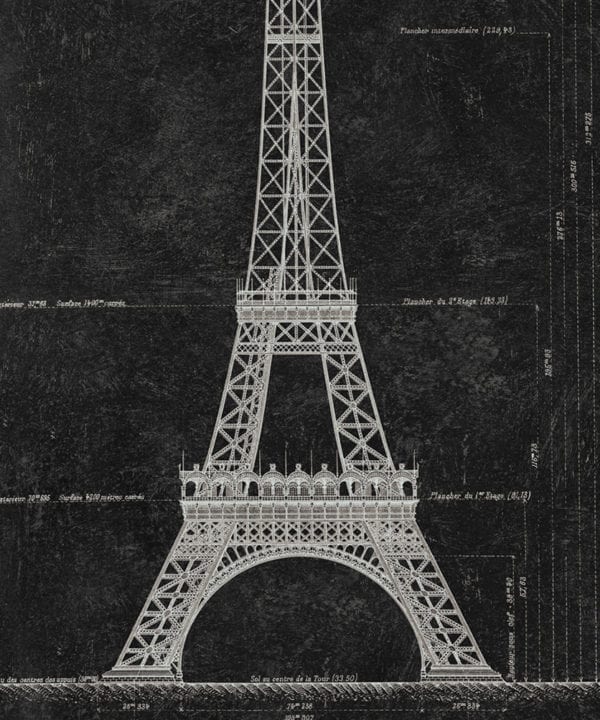 grand eiffel anthracite wallpaper close up