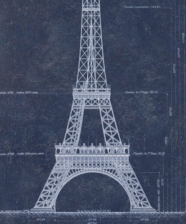 grand eiffel blue wallpaper close up