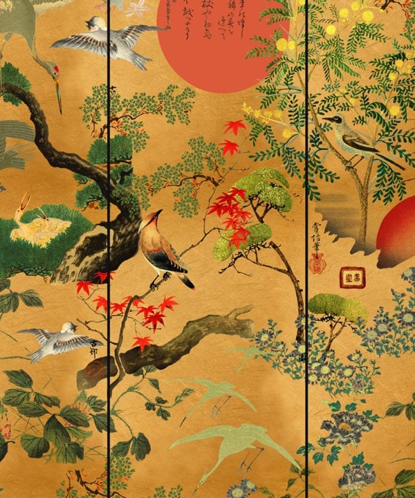 byobu metallic edition wallpaper close up